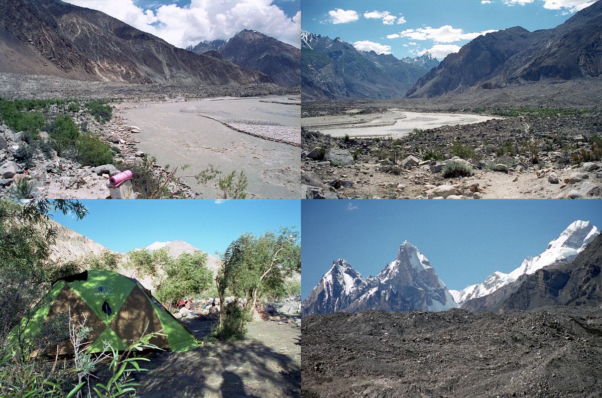 07 Korophon Is An Oasis At The Snout Of The Biafo Glacier, With View Up To The Baintha Brakk Massif